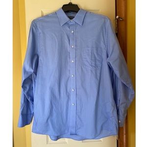 Mens Chaps blue long sleeve button down dress shirt